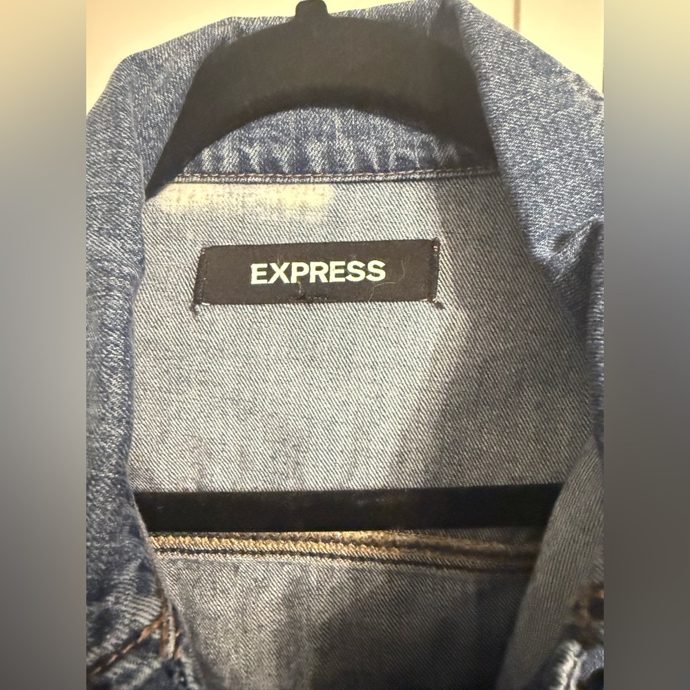 Express Distressed Denim Jacket - Picture 2 of 5